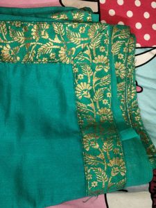 New Brocade  Border Saree With Unstitched Blouse
