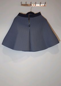 Black-and-white Striped Skirt.