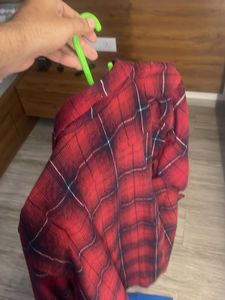 Pull&amp;bear Red Plaid Flannel Shirt