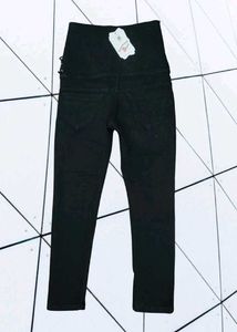 8 Button Side Design Black Jeans