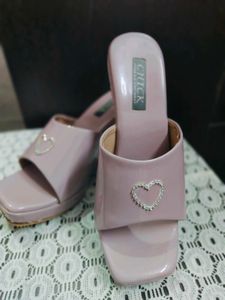 Lavender Heart Slide Sandals
