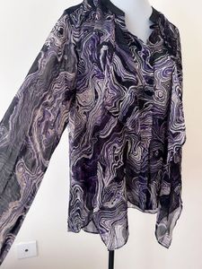 CHIFFON RUFFLE SHIRT