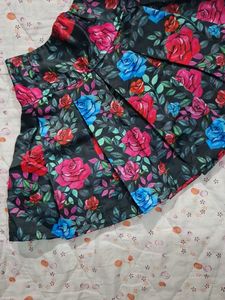 Floral Print Mini Skirt