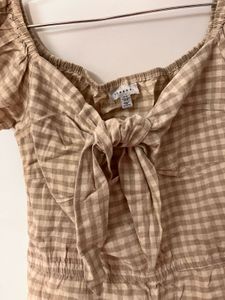 Topshop Women’s Beige Playsuit