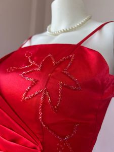 Red Satin Dress
