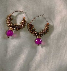 Beaded Hoop Earrings