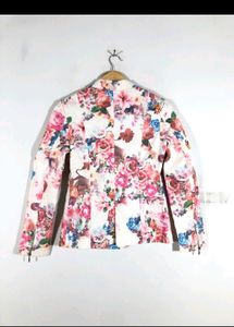 PARK AVENUE White Floral Printed Blazer (Women’s)