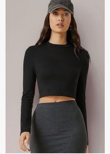 Black Classic Crop Top