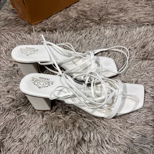 White Strappy Heels