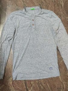 Benetton Grey Casual Shirt