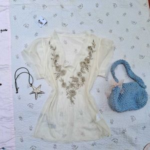 3.combo Aesthetic Vintage Top