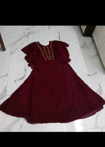 Ethnic Gown With Gold Embellishments