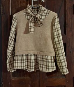 Vintage Inspired Plaid Top