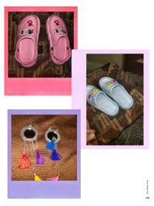 Combo Of Crocx , Flipflops And Earrings Free