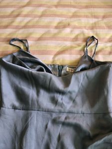Silky Greyish blue Slip Dress