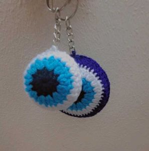 Handmade Crochet Evil Eye Combo Keychains