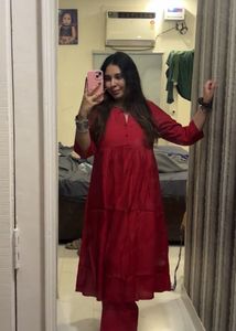 Elegant Red Kurta Set