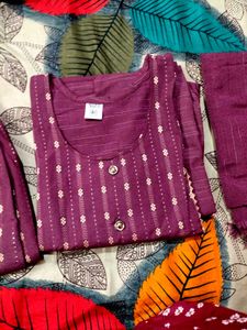 Maroon Kurti Set