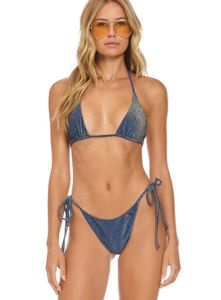 Blue Shimmer Bikini Set
