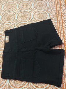 Women Black Denim Shorts