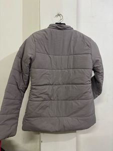 Gray Quilted Jacket