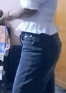 Cute White square neck Top