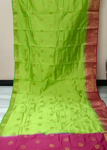 Brand New Pista Green Silk Saree
