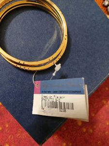 4 Golden Bangles Artificial