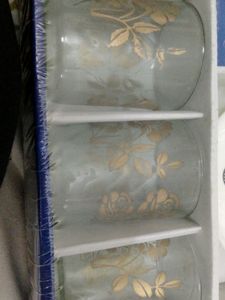 6 Glass With 2 Heart Bowl
