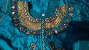 Women Embroidered Straight Kurta &amp; Choli