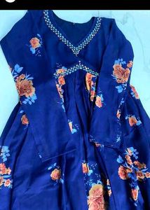 Floral Navy Blue Dress