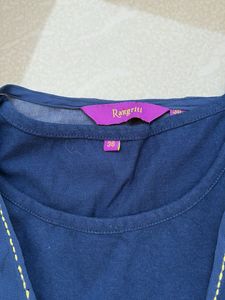 rangriti Blue Bohemian Style Shrug with to