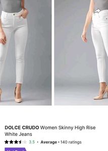 White High Rise Denim