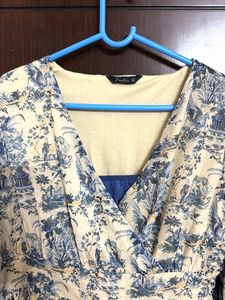 Blue Floral Print Maxi Dress(silver Butis)