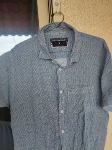 Stylish Blue Patterned Shirt