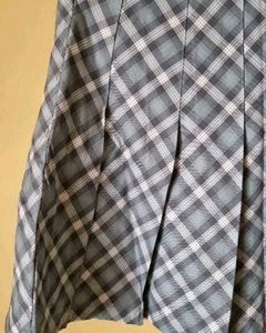 Pleated Plaid Mini Skirt