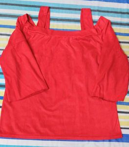 Off Shoulder Velvet Red Top ❤️❤️