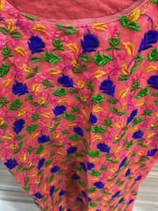 Pink Embroidered Dress