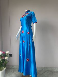 Cheongsam Blue Gown
