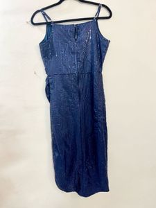 Navy Sequin Bodycon Dress
