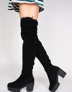 Black Knee High Boots
