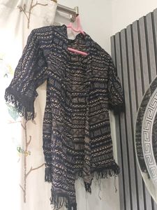 women Boho Print Fringe Kimono Cardigan