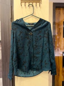 Elegant Green Print Top