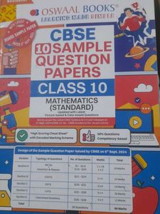 OSWAAL CLASS 10 Math Standard Sample Paper