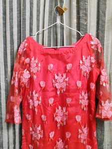 boat neck heavy work kurta