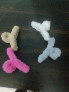 Fluffy Hair Claw Clip Set