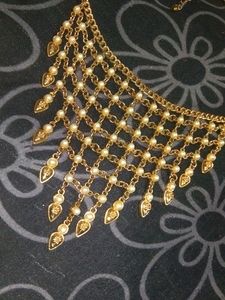 Heavy Long Necklace Golden Colour