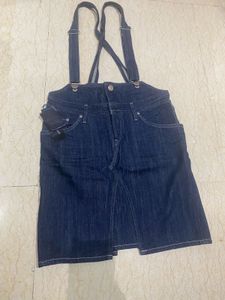 Denim Dungree Skirt