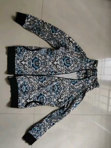 Floral Print Zip-Up Jacket