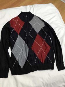 🇦🇮Men Zipper Front Open Full Sleeves Sweater